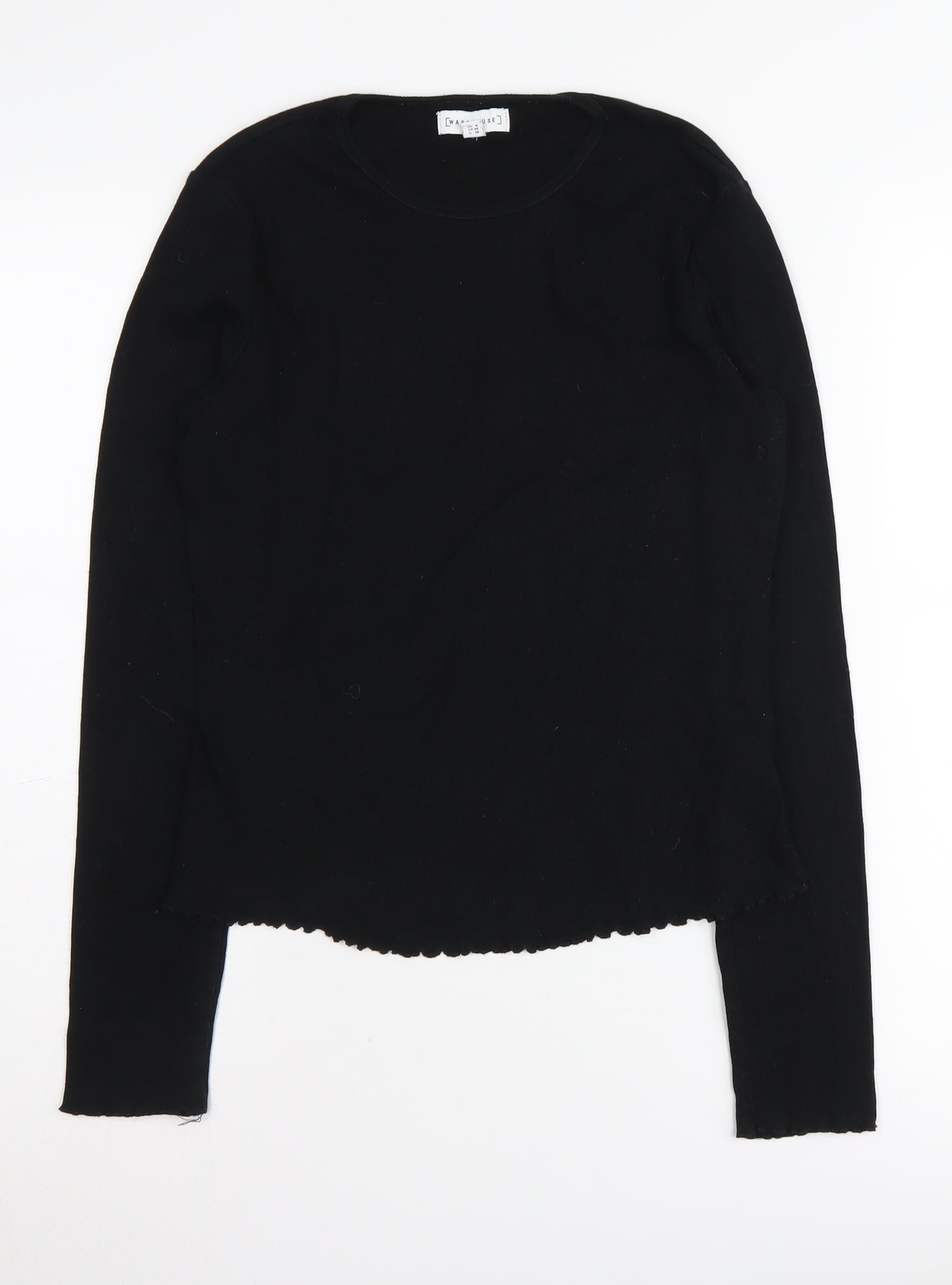 Warehouse Women's Black Long Sleeve Top Size 12