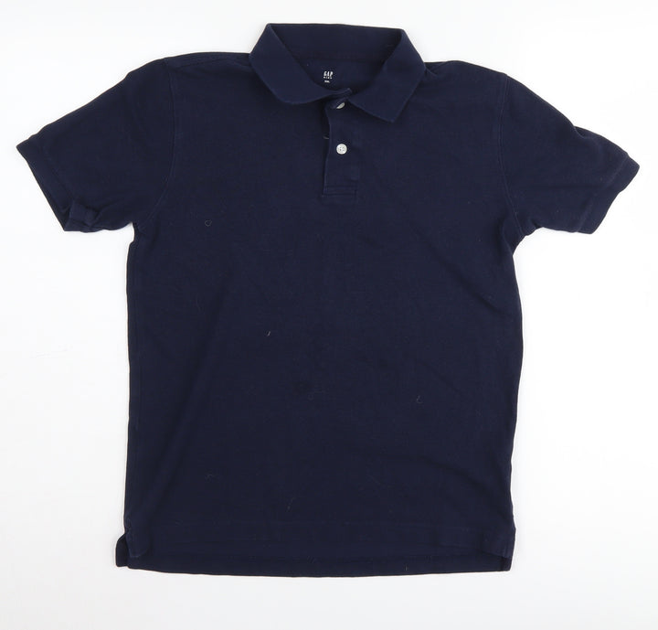 GAP Boys Blue Polo Shirt, Size XL, Short Sleeve, Cotton