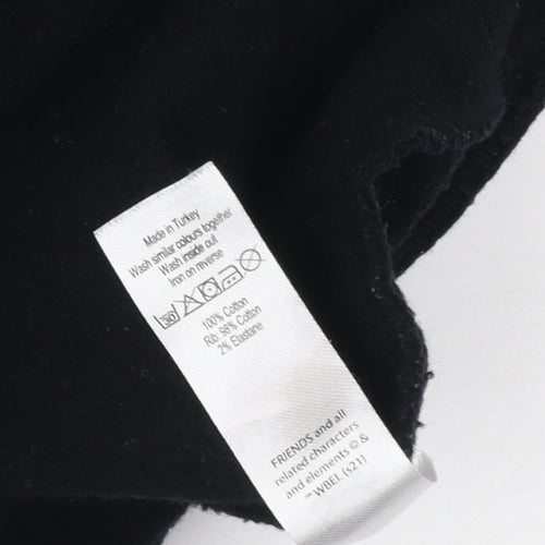 George Girls Black 'Friends' Tunic Sweatshirt 5-6 Years