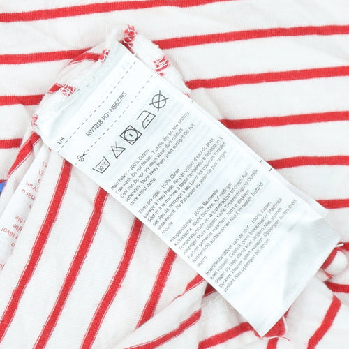 Regatta Women's Red Striped Casual T-Shirt Size 16