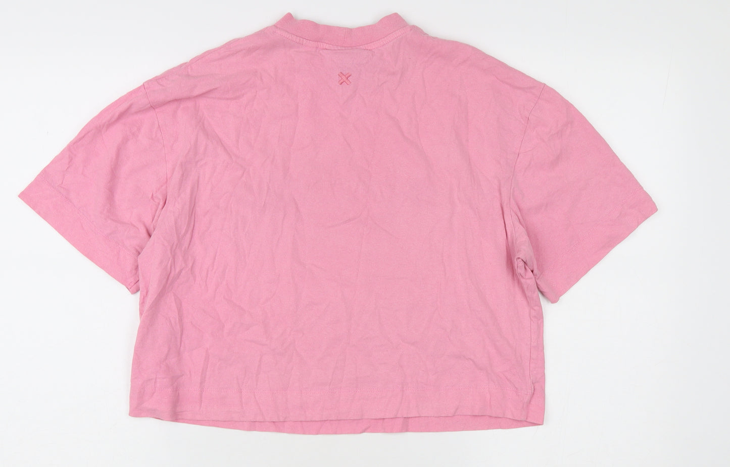 Collusion Women's Pink Crew Neck T-Shirt Size S