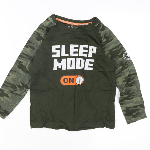 Threadboys Boys Green Camouflage Long Sleeve T-Shirt 5-6 Yrs