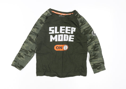 Threadboys Boys Green Camouflage Long Sleeve T-Shirt 5-6 Yrs