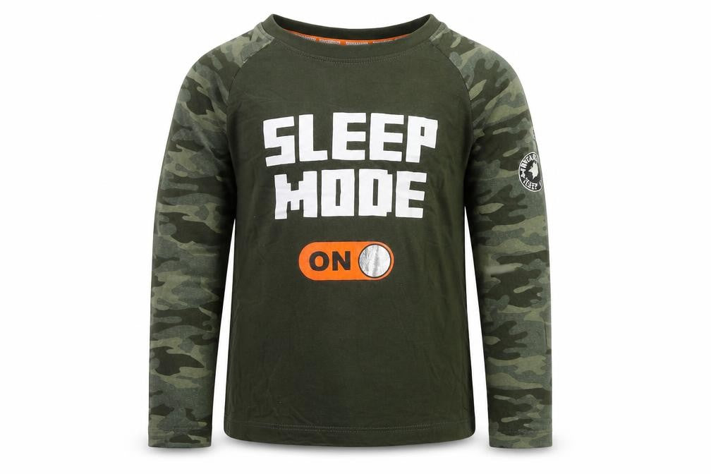 Threadboys Boys Green Camouflage Long Sleeve T-Shirt 5-6 Yrs