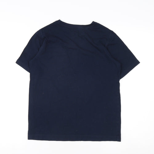Lands' End Boys Blue T-Shirt 10-11 Years Short Sleeve Casual