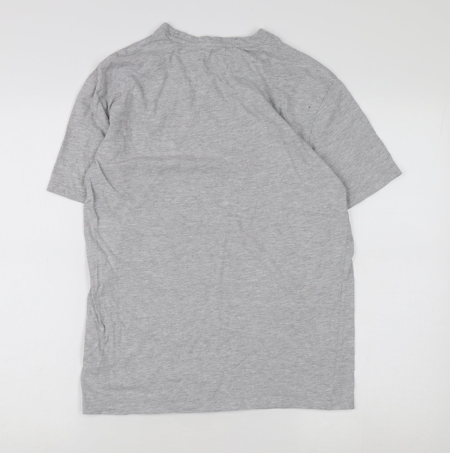 Easy Men's Grey Crew Neck T-Shirt - Size S