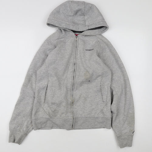 LA Gear Women's Grey Full Zip Hoodie Size 10