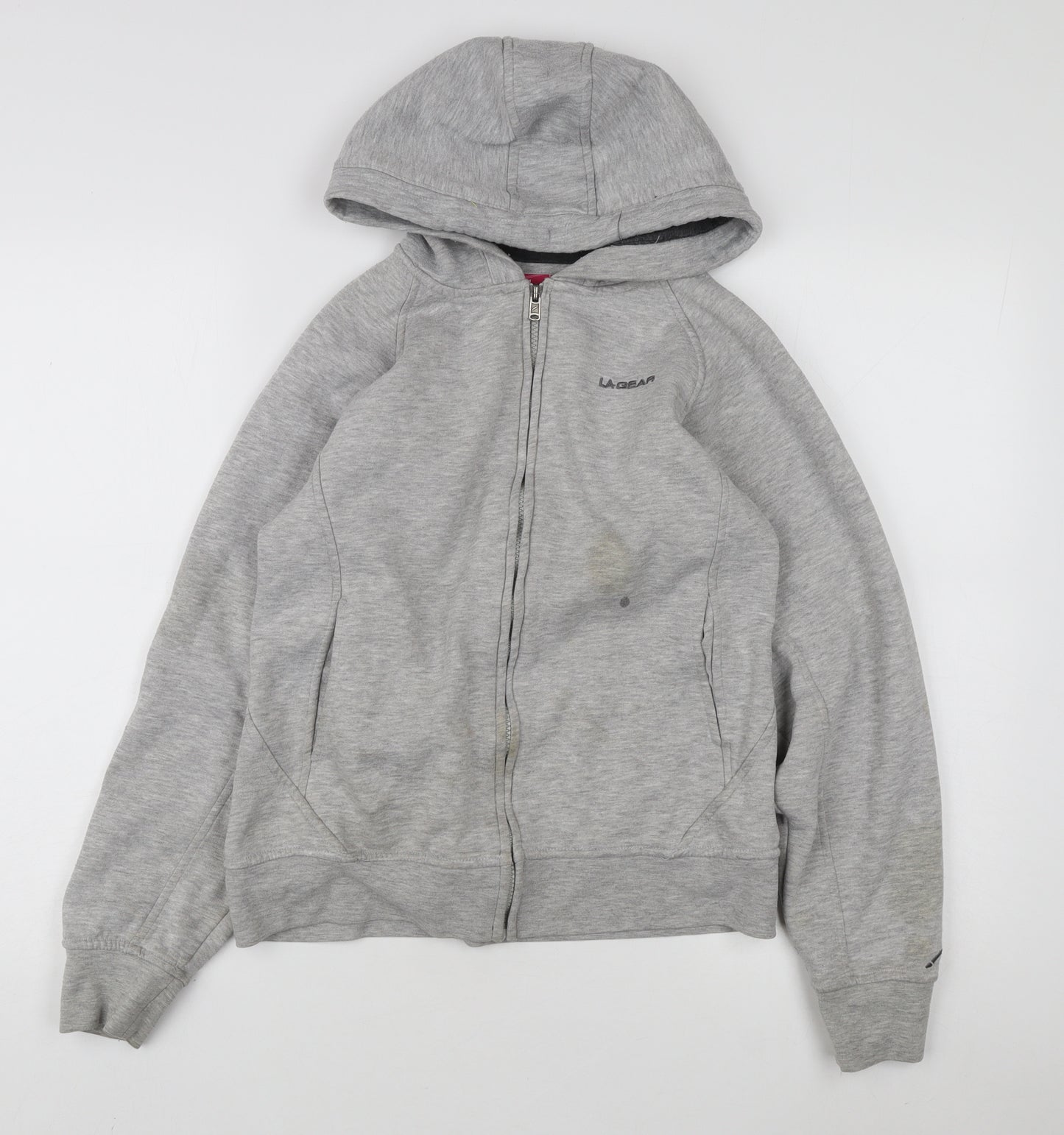 LA Gear Women's Grey Full Zip Hoodie Size 10