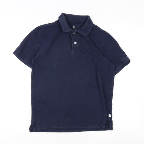 GAP Kids Boys Blue Polo Shirt 14 Years Medium Wash