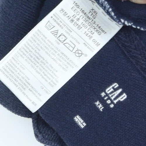 GAP Kids Boys Blue Polo Shirt 14 Years Medium Wash