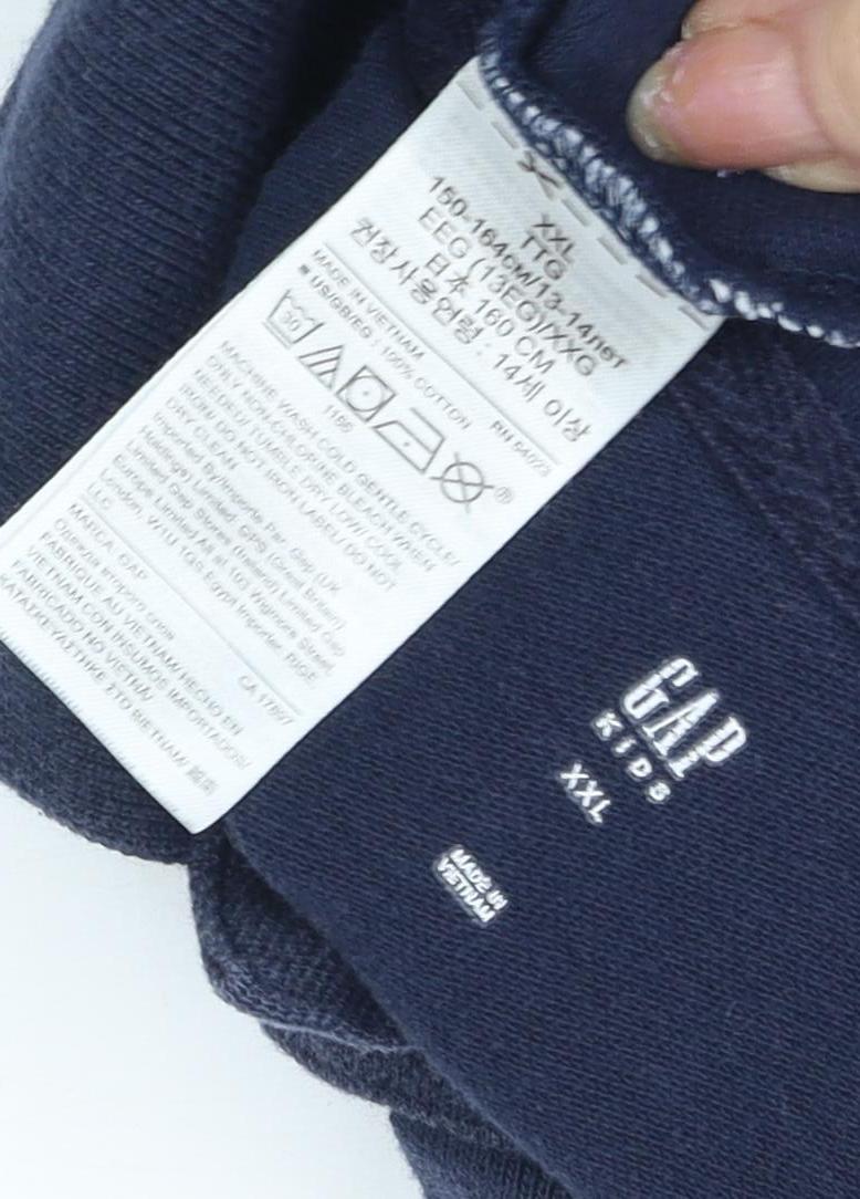 GAP Kids Boys Blue Polo Shirt 14 Years Medium Wash