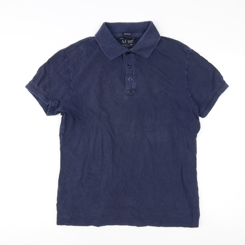 Armani Jeans Men's Blue M Polo Shirt - Short Sleeve