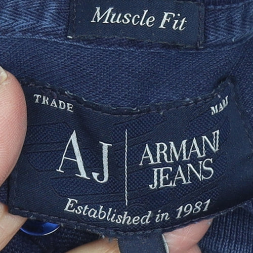 Armani Jeans Men's Blue M Polo Shirt - Short Sleeve