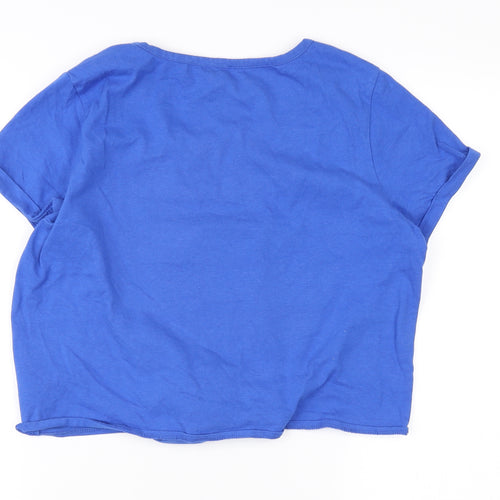 Pineapple Women's Blue Cropped T-Shirt, L