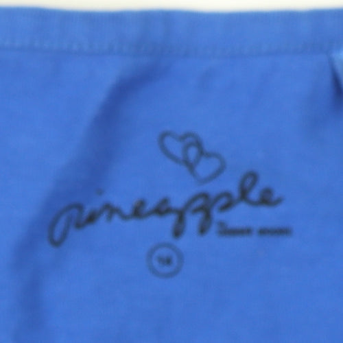 Pineapple Women's Blue Cropped T-Shirt, L