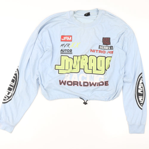 Urban Outfitters Unisex Kids Blue Racing Graphic Pullover XS