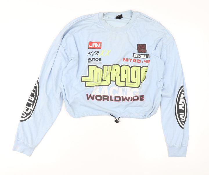 Urban Outfitters Unisex Kids Blue Racing Graphic Pullover XS