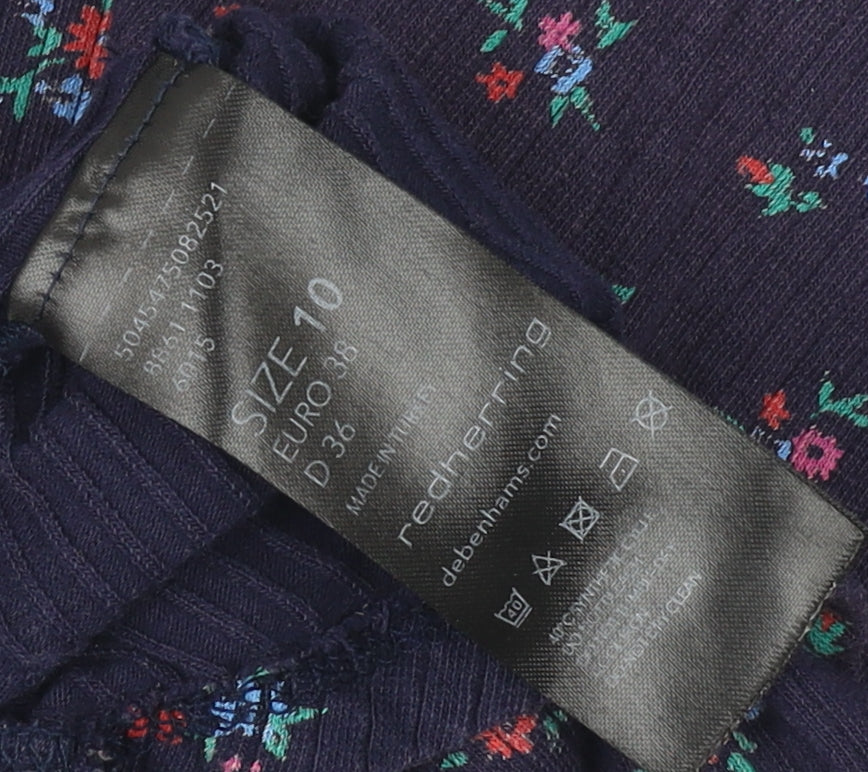 Red Herring Women's Navy Floral Camisole Size 10