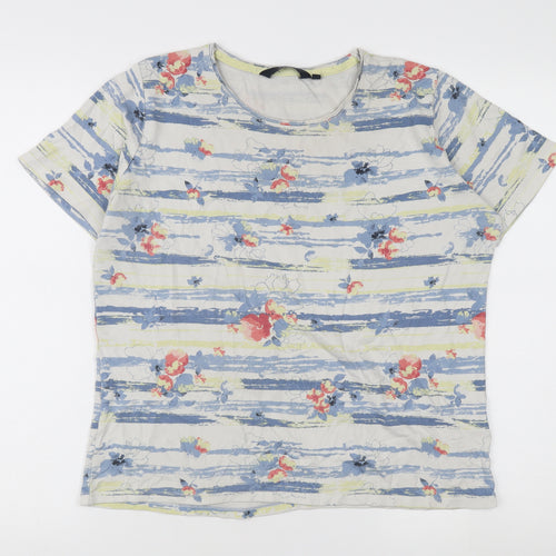 ISLE ESSENTIALS Women's Multicoloured Floral T-Shirt M