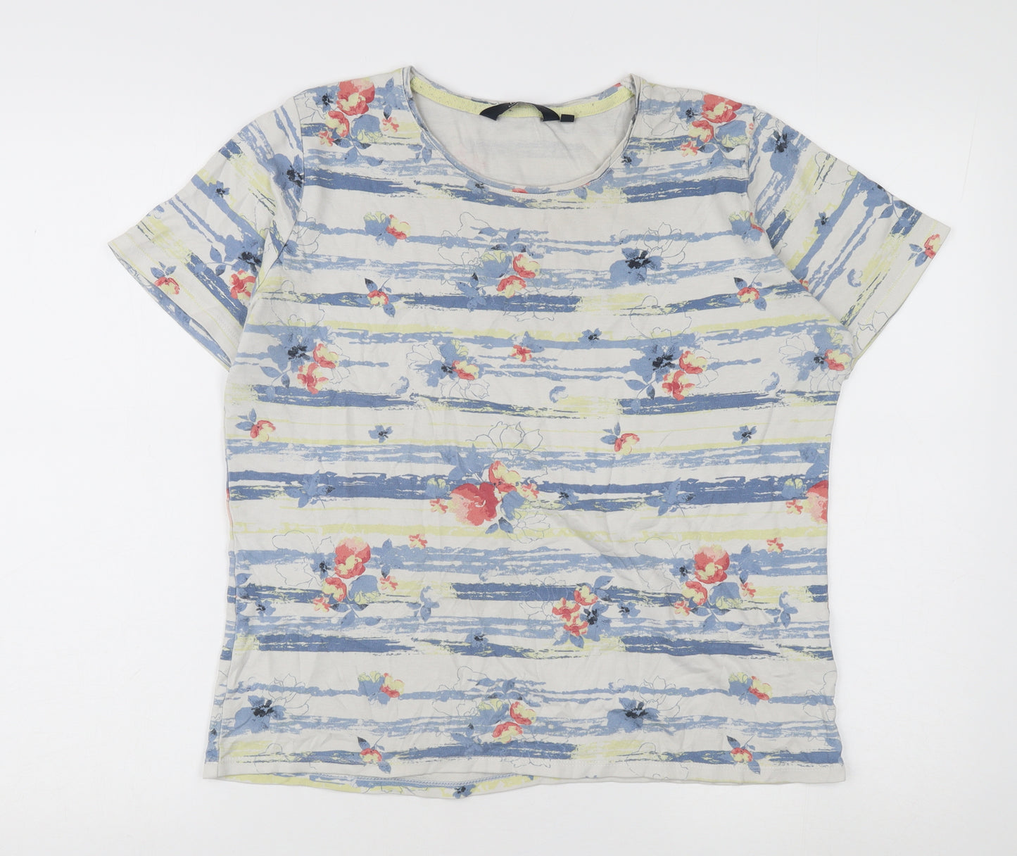 ISLE ESSENTIALS Women's Multicoloured Floral T-Shirt M