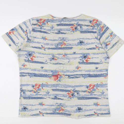 ISLE ESSENTIALS Women's Multicoloured Floral T-Shirt M
