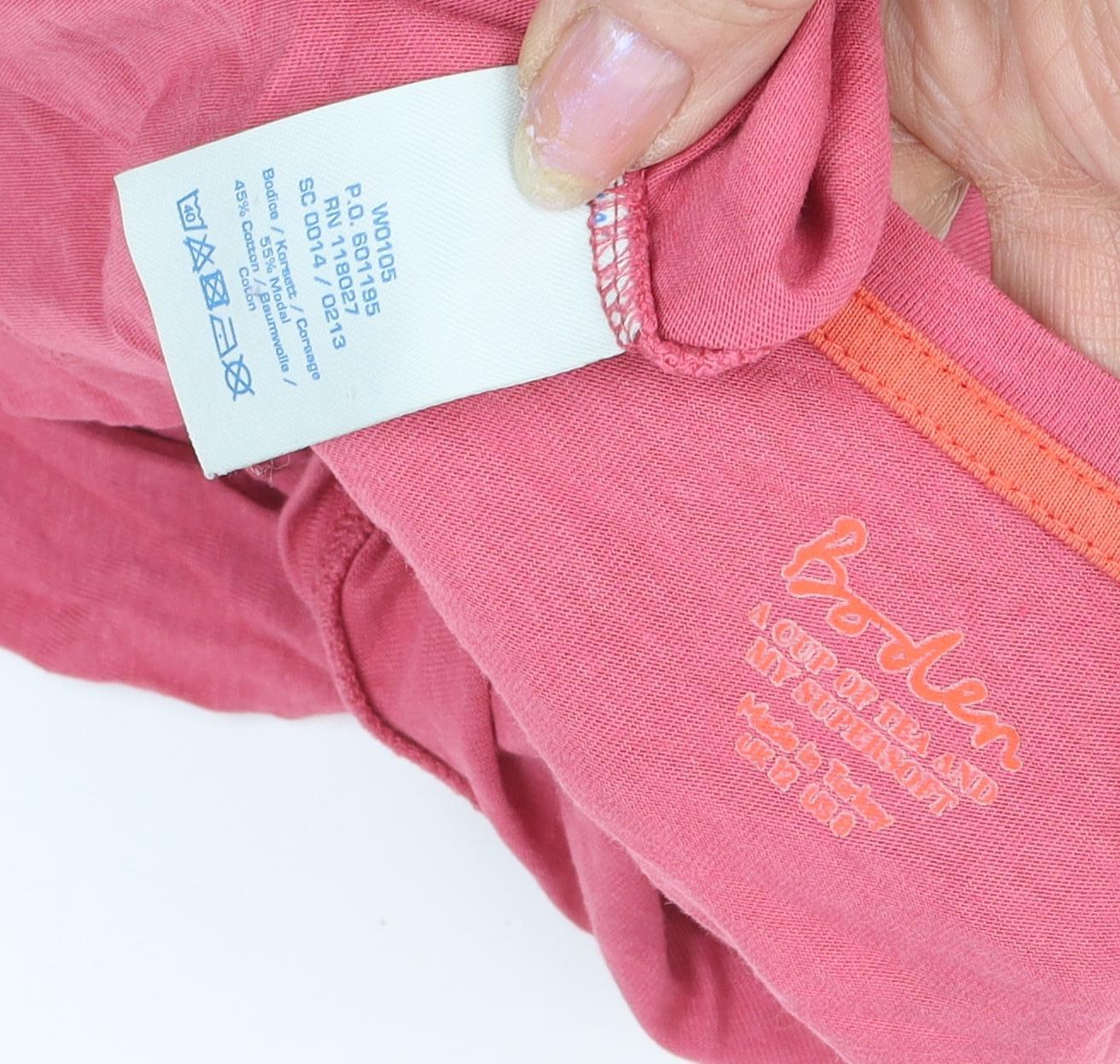 Boden Women's Pink Long Sleeve T-Shirt Size 8