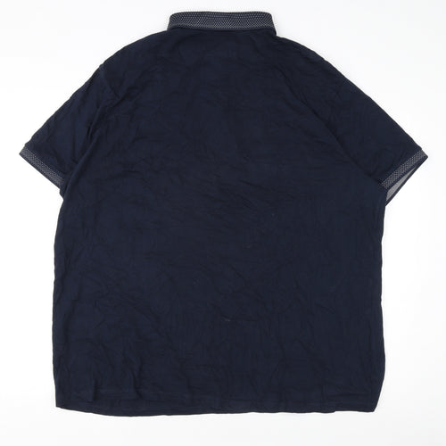 Burton Men's Blue 2XL Cotton Polo with Collarless Style