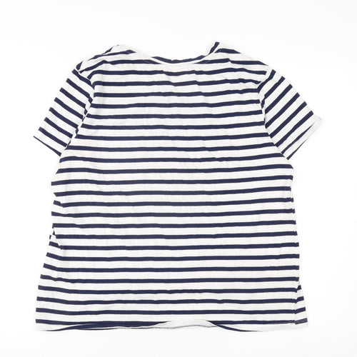 H&M Women's Striped Cotton T-Shirt Size 12