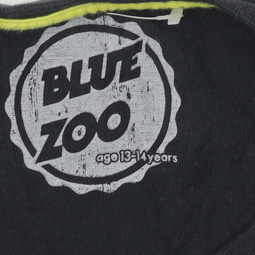 Blue Zoo Boys Black Graphic Music T-Shirt, 13-14 Years, Regular Fit