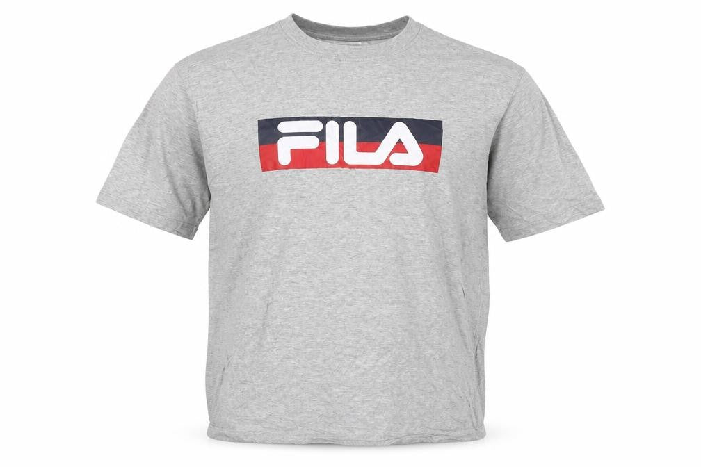 Fila Men's Grey Crew Neck T-Shirt L Cotton Jersey
