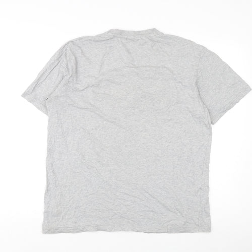 Fila Men's Grey Crew Neck T-Shirt L Cotton Jersey