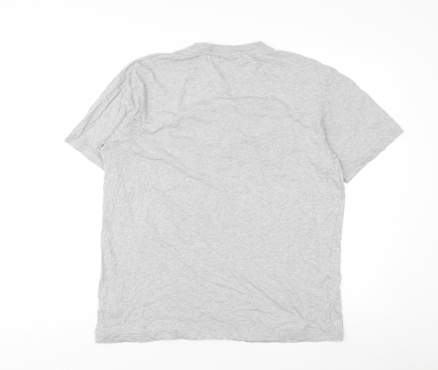 Fila Men's Grey Crew Neck T-Shirt L Cotton Jersey