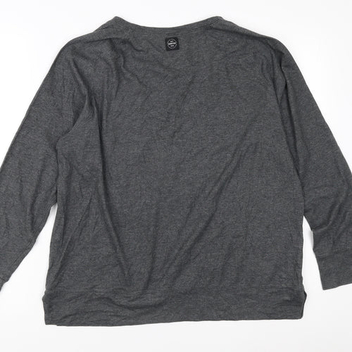 Decathlon Men's XL Grey Long Sleeve Graphic T-Shirt