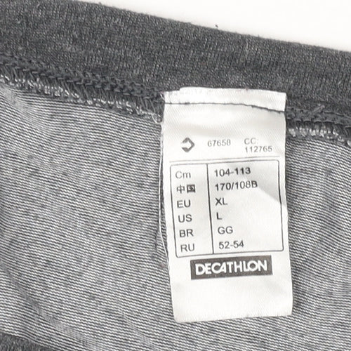 Decathlon Men's XL Grey Long Sleeve Graphic T-Shirt