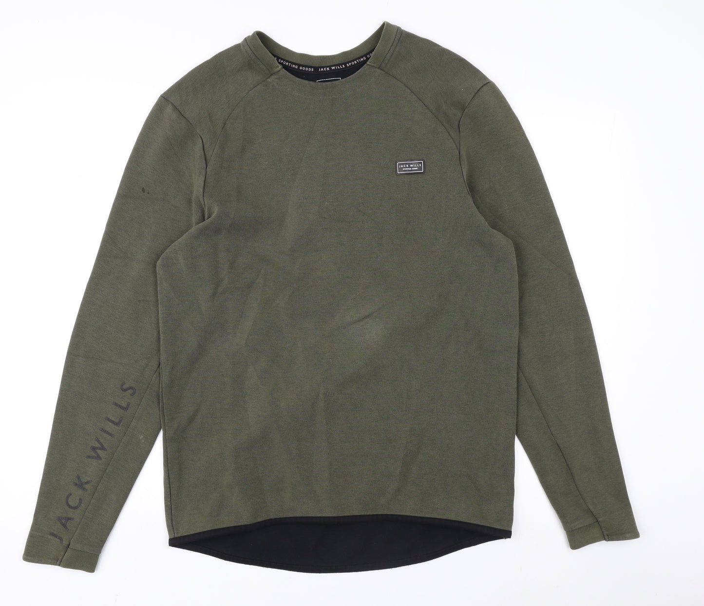 Jack Wills Men's Green Pullover Sweatshirt M