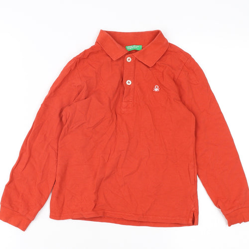 United Colors of Benetton Boys Red Polo Shirt 4-5 Years