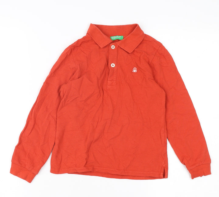 United Colors of Benetton Boys Red Polo Shirt 4-5 Years