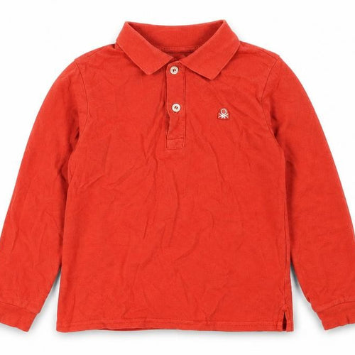 United Colors of Benetton Boys Red Polo Shirt 4-5 Years