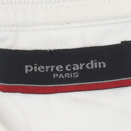 Pierre Cardin Men's White Polo Shirt, Size L