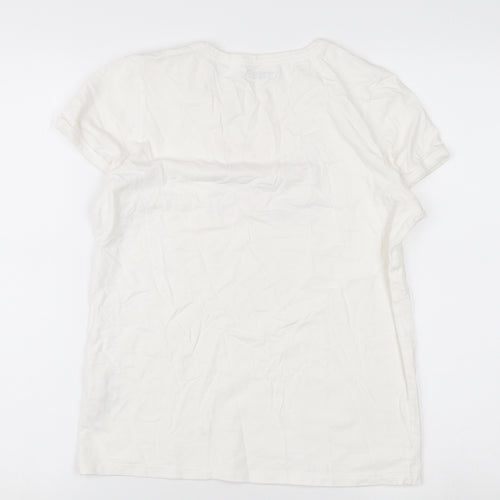 Ben Sherman Women's White T-Shirt, M, Flag Theme