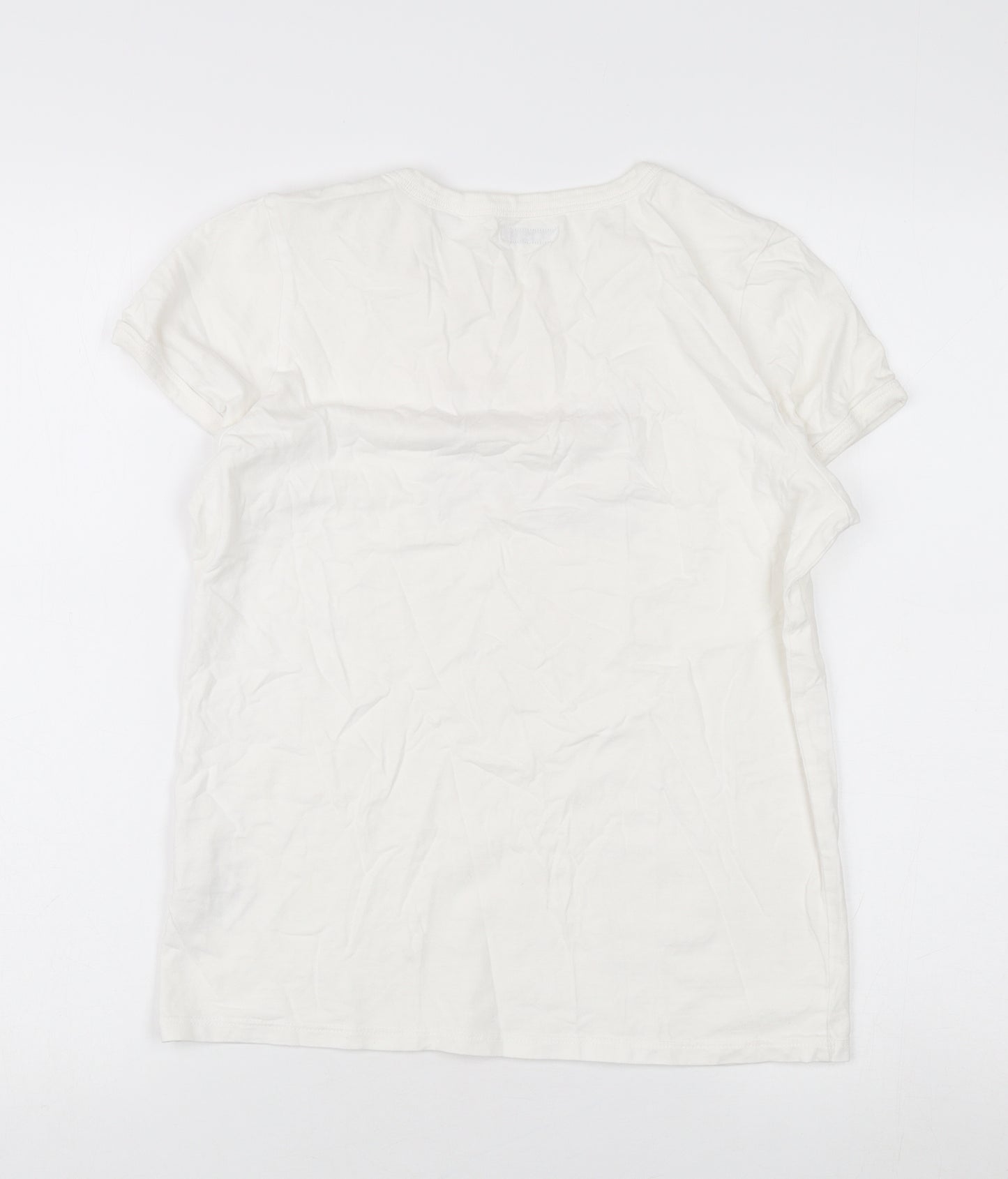 Ben Sherman Women's White T-Shirt, M, Flag Theme