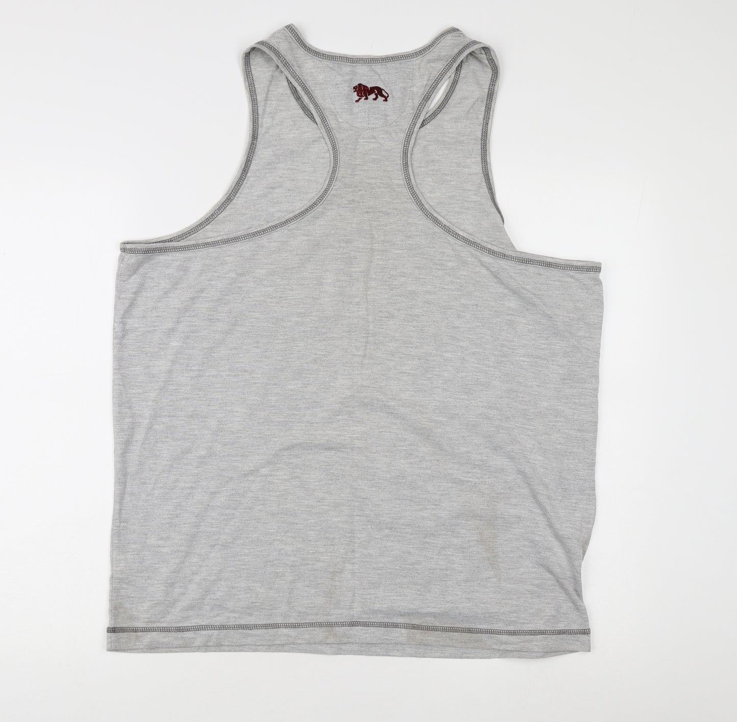 Lonsdale Men's Grey 2XL Tank Top with Logo