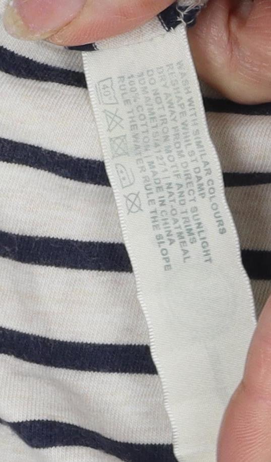 Fat Face Men's Multicoloured Striped Henley T-Shirt L