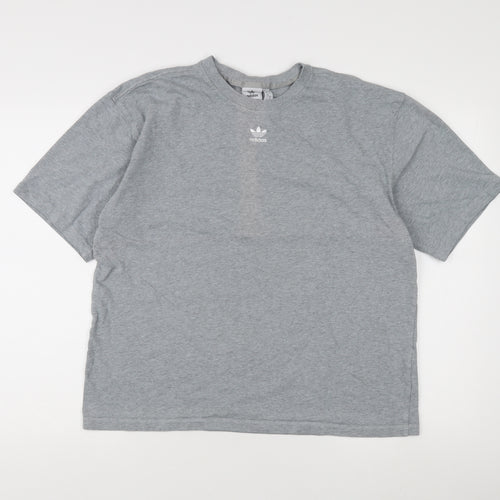 Adidas Unisex Grey Cotton T-Shirt S - Casual Jersey Tee