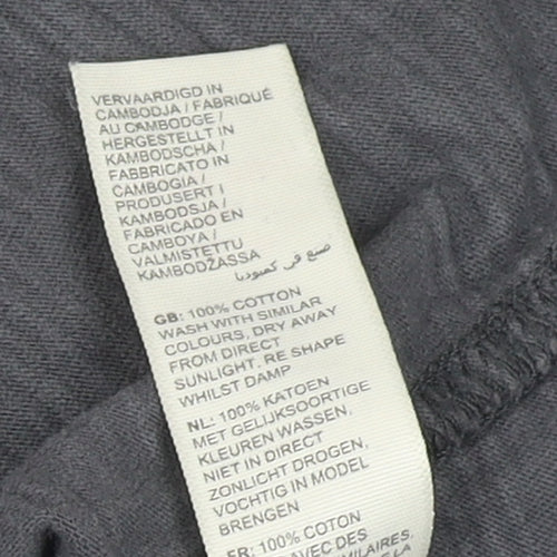 Fat Face Men's Grey Henley Long Sleeve T-Shirt L