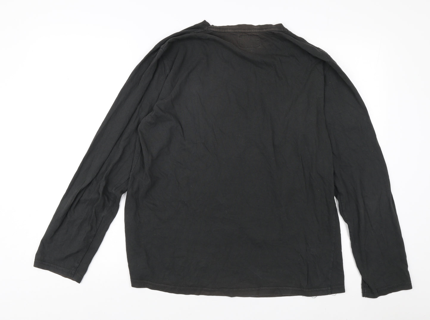 American Eagle Black Long Sleeve T-Shirt, XL, Classic Fit