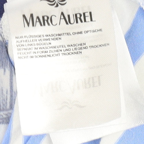 Marc Aurel Women's Blue Floral Tank Top, Size 8, Casual