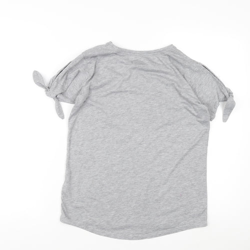JoJo Siwa Girls Grey Sequined T-Shirt 12-13 Years