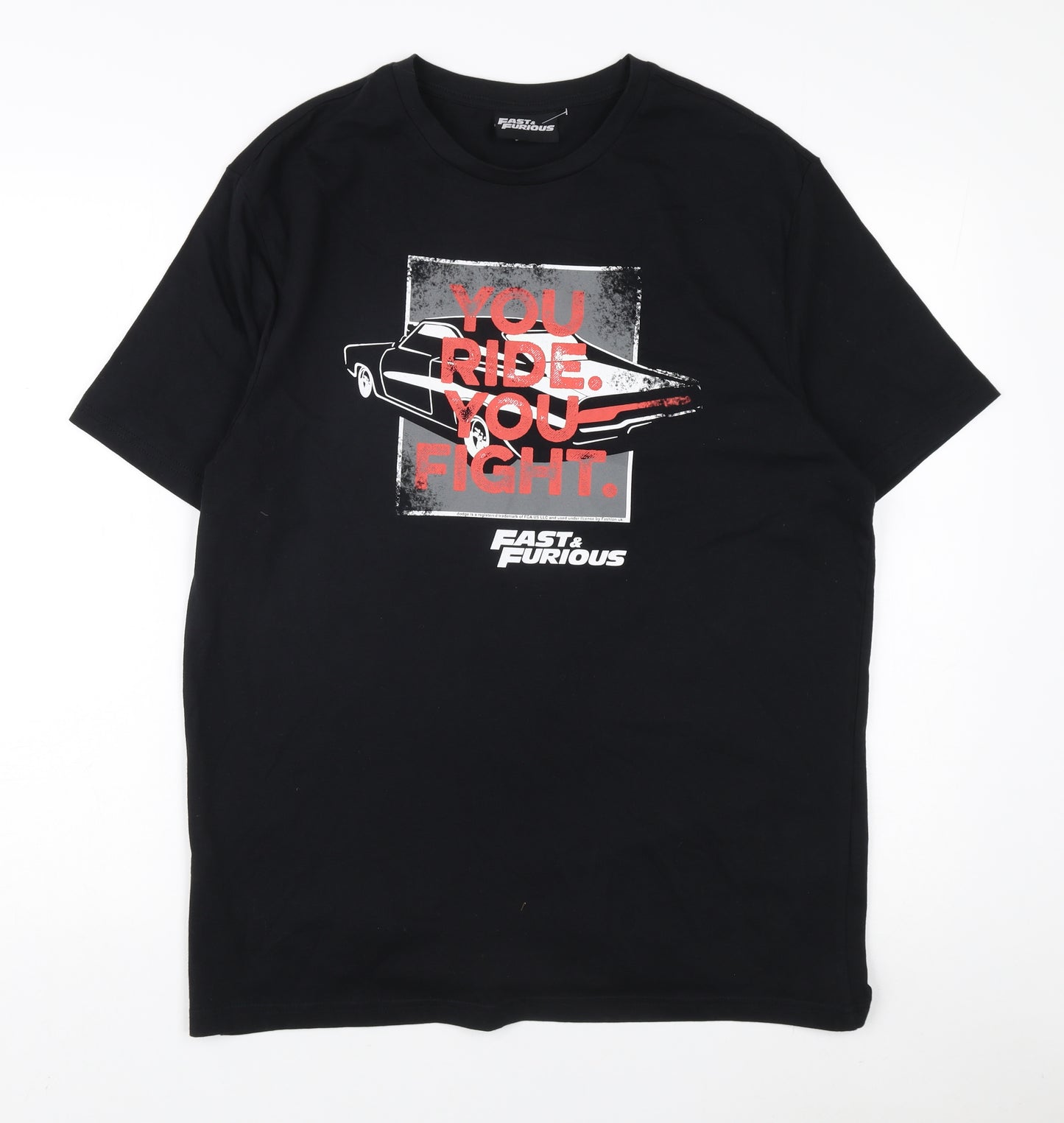 Fast & Furious Men's Black Cotton T-Shirt, Medium, Movie Style