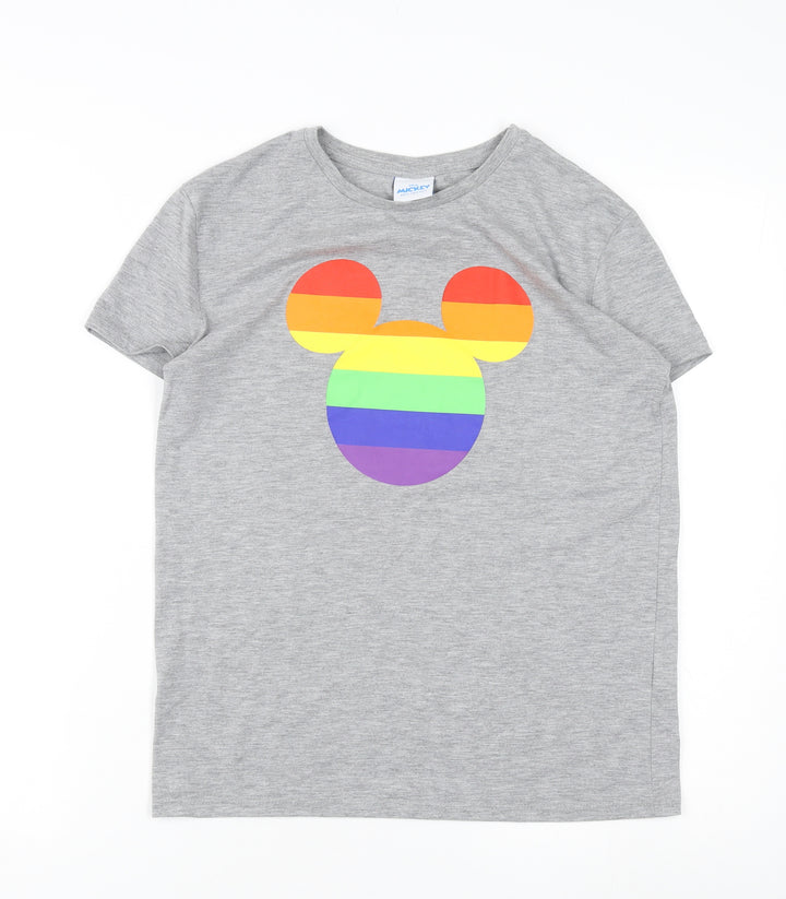 Disney Girls Grey Mickey Mouse T-Shirt - 13 Years